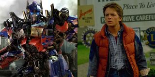 Optimus Prime and Marty McFly from Transformers and Back to the Future