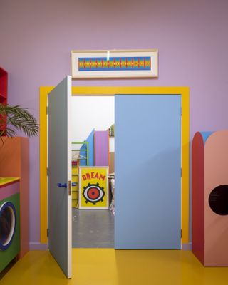 colourful door at yinka ilori studio