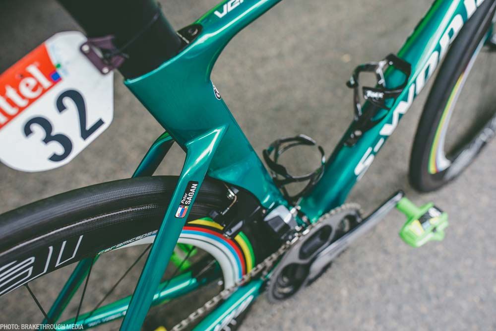 The beefy seat tube
