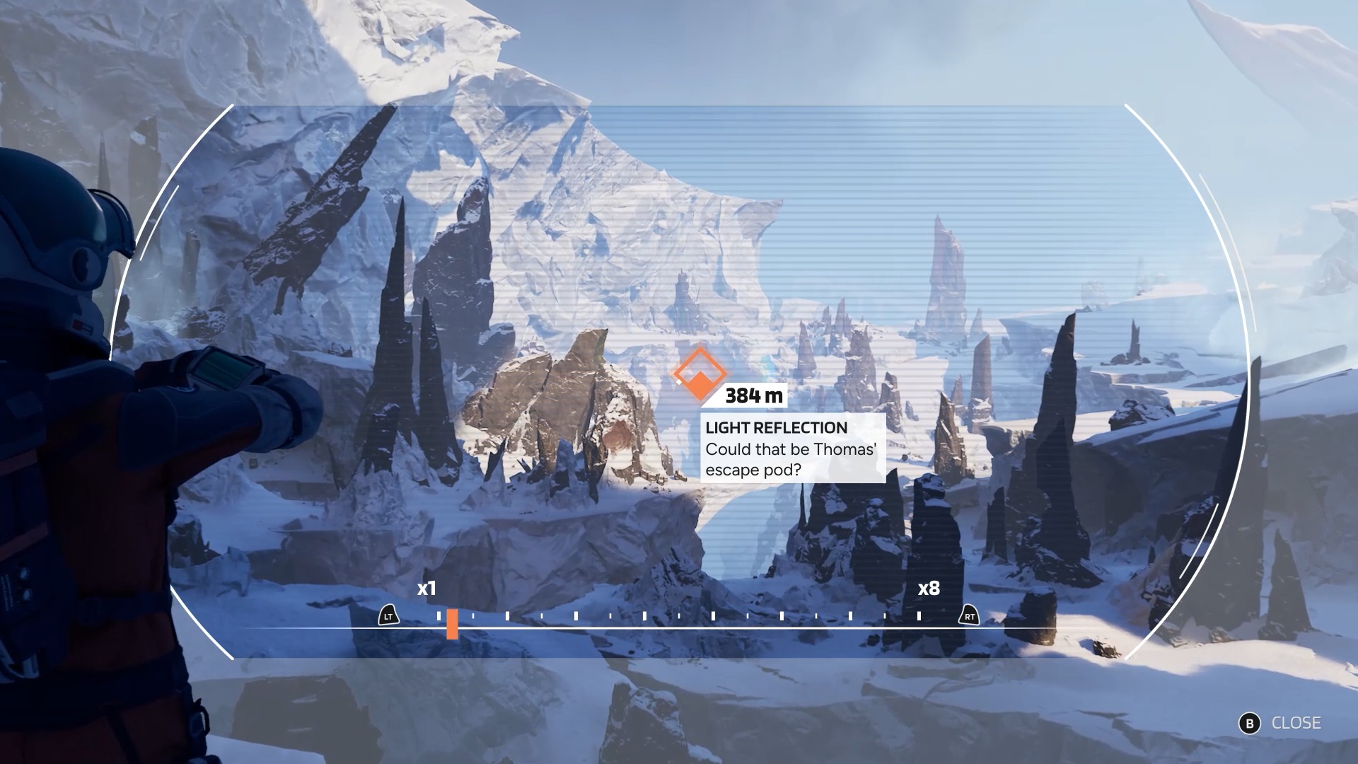 In Aphelion, protagonist Ariane uses the pathfinder tool to find her objective in the world