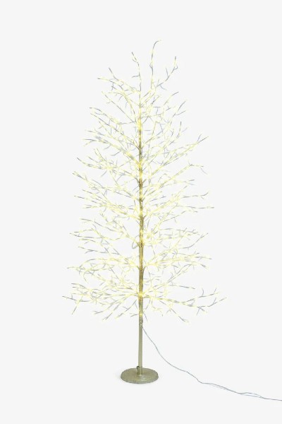 Next Gold Twig Light 6ft Pre Lit Christmas Tree