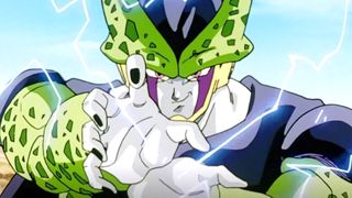 Dragon Ball in order: Cell using an attack during the Cell Saga in Dragon Ball Z.