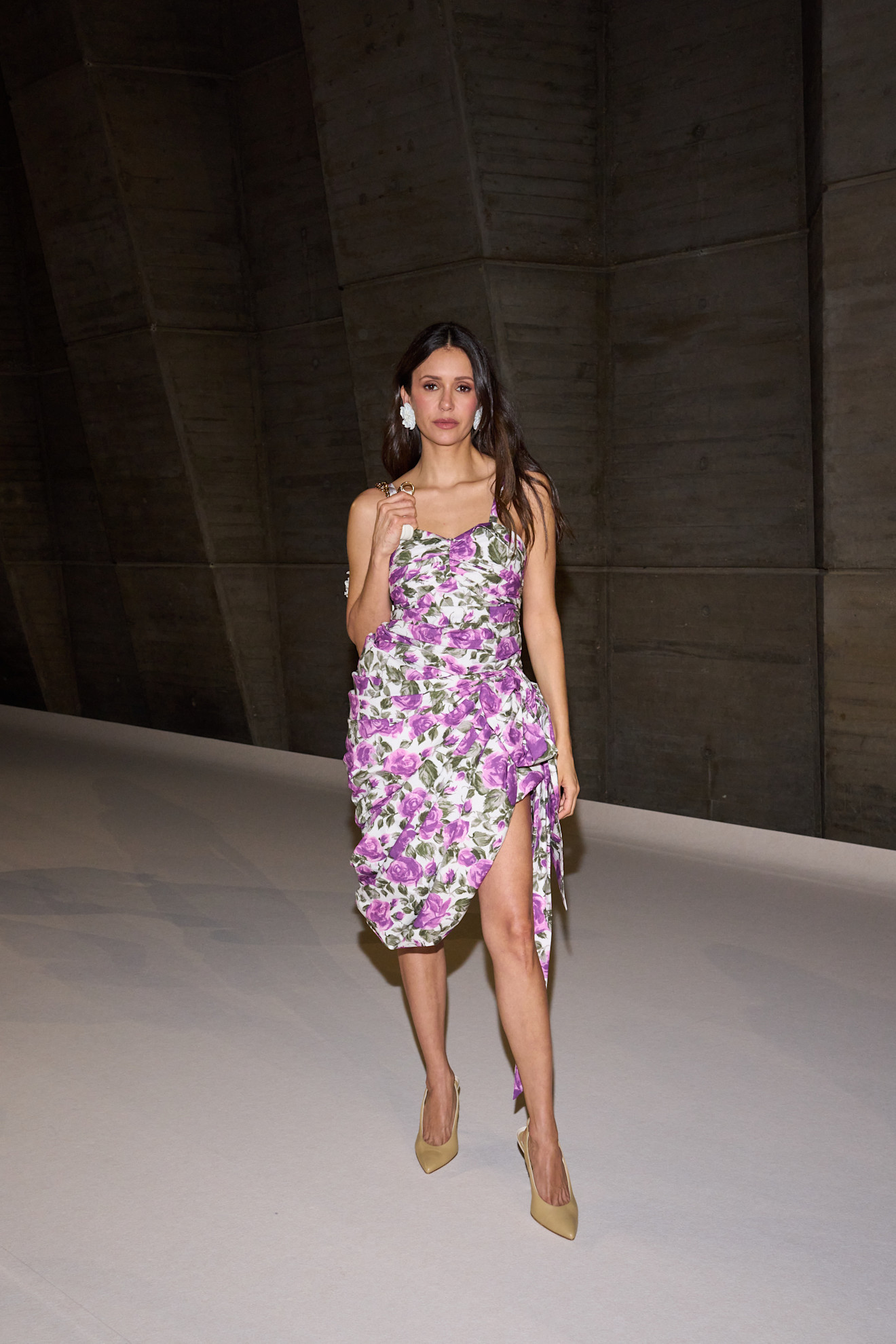 Nina Dobrev attending the Chlo&eacute; fall/winter 2026 show during Paris Fashion Week.