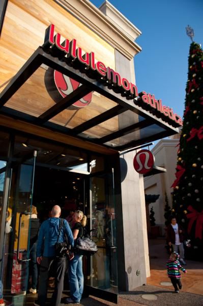 At the Lululemon store in California