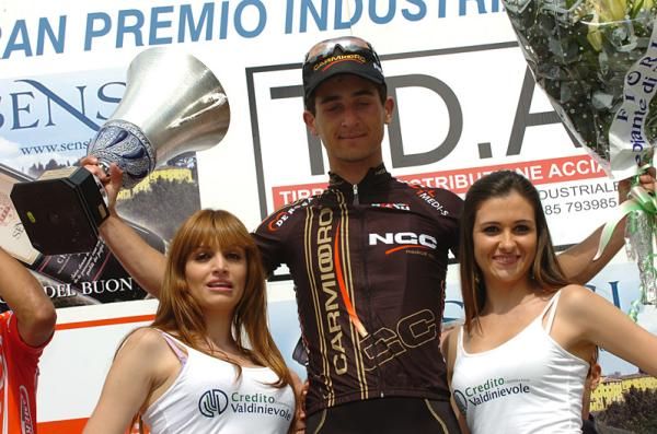 Daniele Ratto enjoys his moment on the podium.