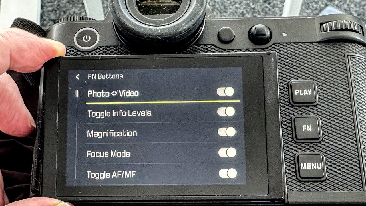 Leica SL3-P menu screen