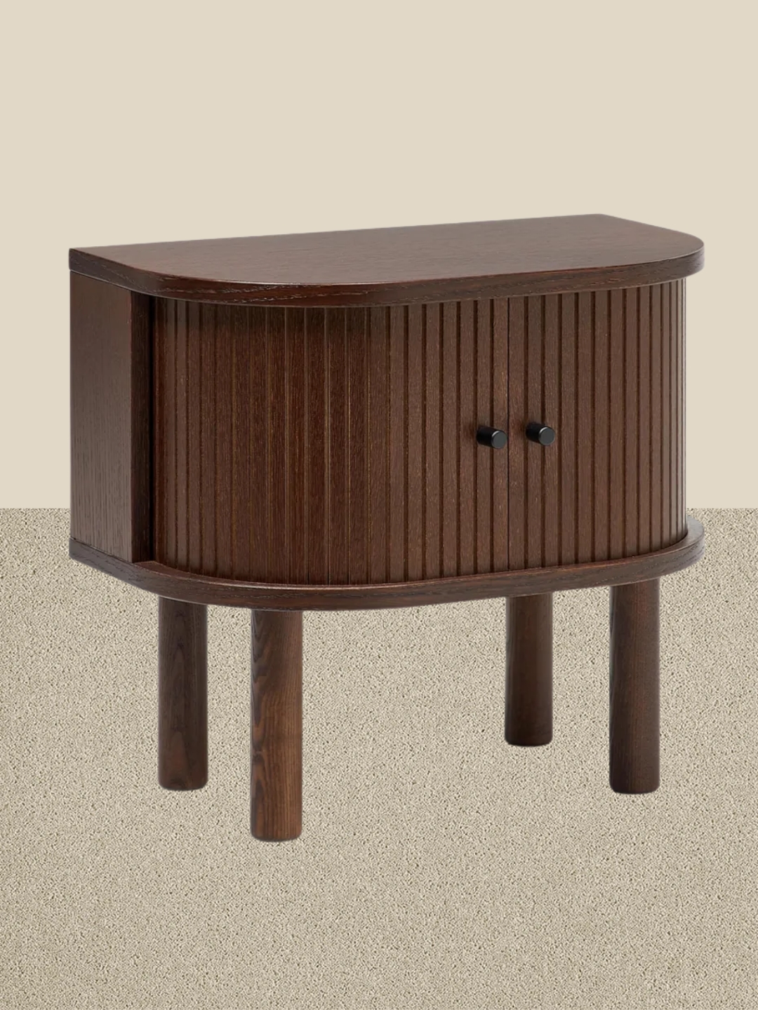 Westwing Collection, Bedside Table Calary With Fluted Front