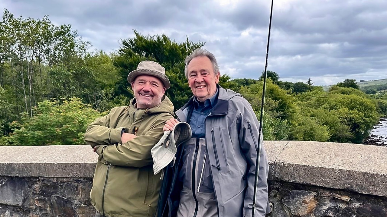 Bob Mortimer (left) and Paul Whitehouse (right) in Mortimer & Whitehouse: Gone Fishing season 7