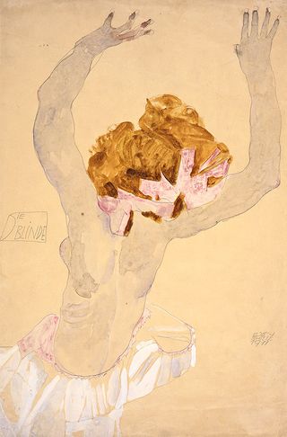 The Blind Woman, 1911, by Egon Schiele, gouache, white highlights and pencil on paper