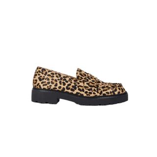 Never Fully Dressed Leather Leopard Loafer