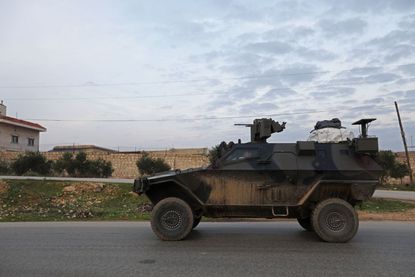 A Turkish military vehicle in Syria