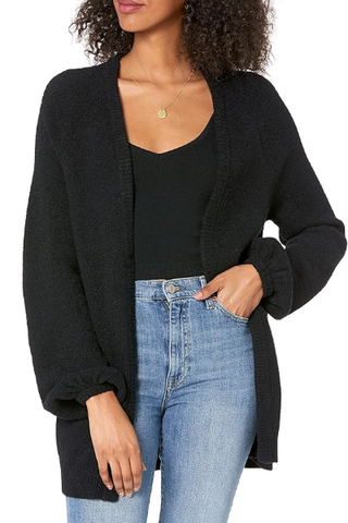 The Drop Women's Mirabelle Long Bell Sleeve Open Front Cozy Cardigan (Was $45) 