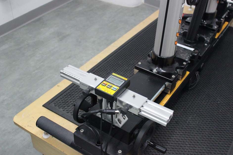 A computer on the front of the bike gives the fitters some more info