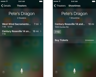 Buying Movie Tickets with Siri and Fandango