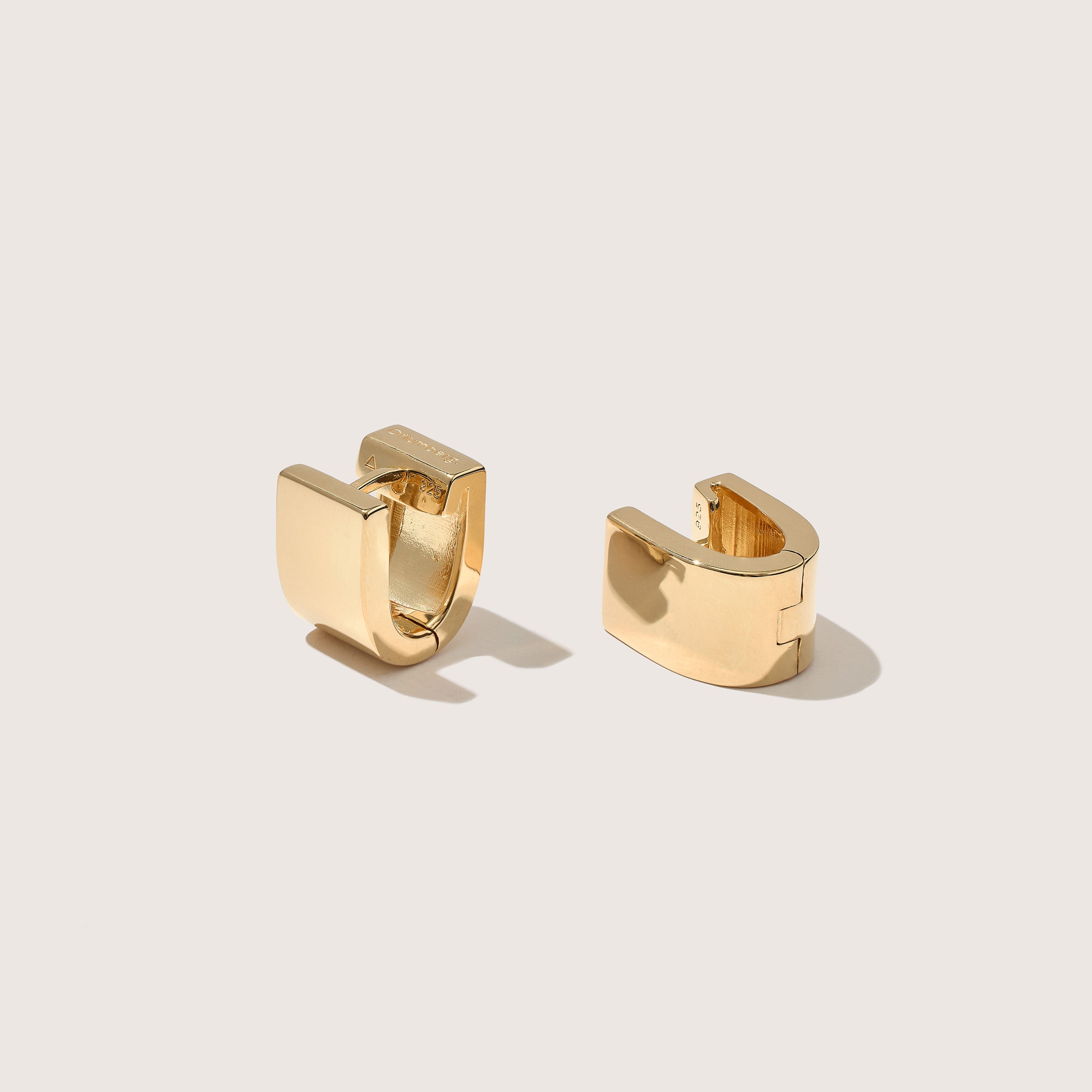 Chunky Square Huggie Earrings