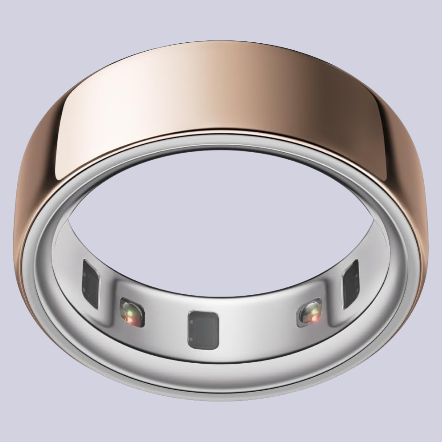A rose gold ring