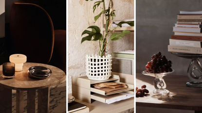 three images of ferm living decor products
