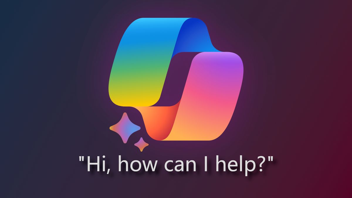 Microsoft Copilot logo with AI sparkle symbol, &quot;Hi, how can I help?&quot; is written below.