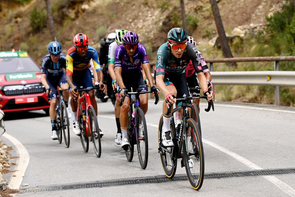 Lennard K&auml;mna (Bora-Hansgrohe) in the breakaway