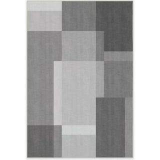 Gray and white ruggable rug