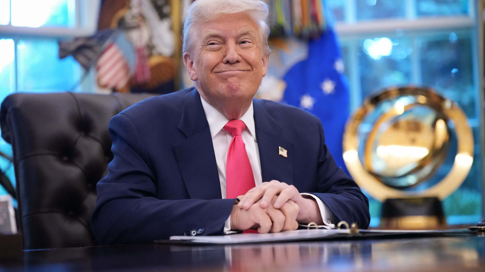 Donald Trump in the Oval Office