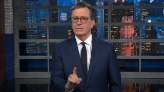 Stephen Colbert gives his opening monologue on The Late Show