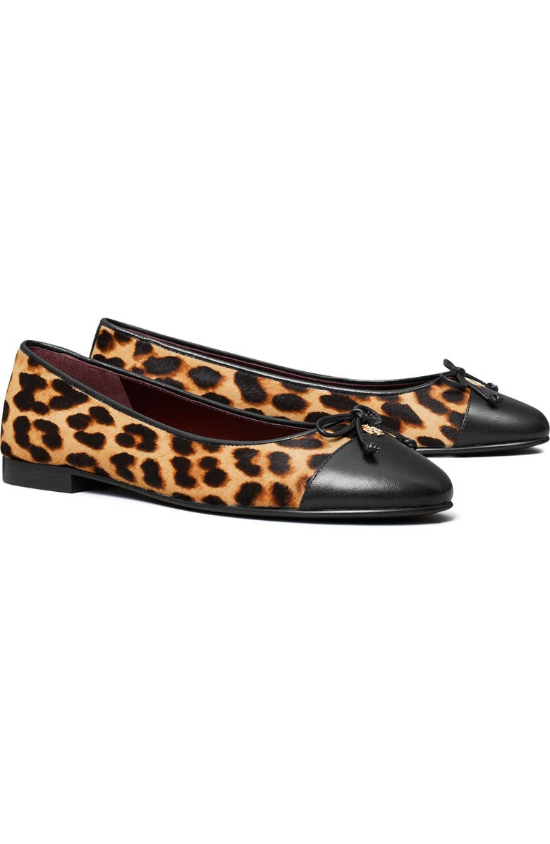 Leopard Print Genuine Calf Hair Ballet Flat