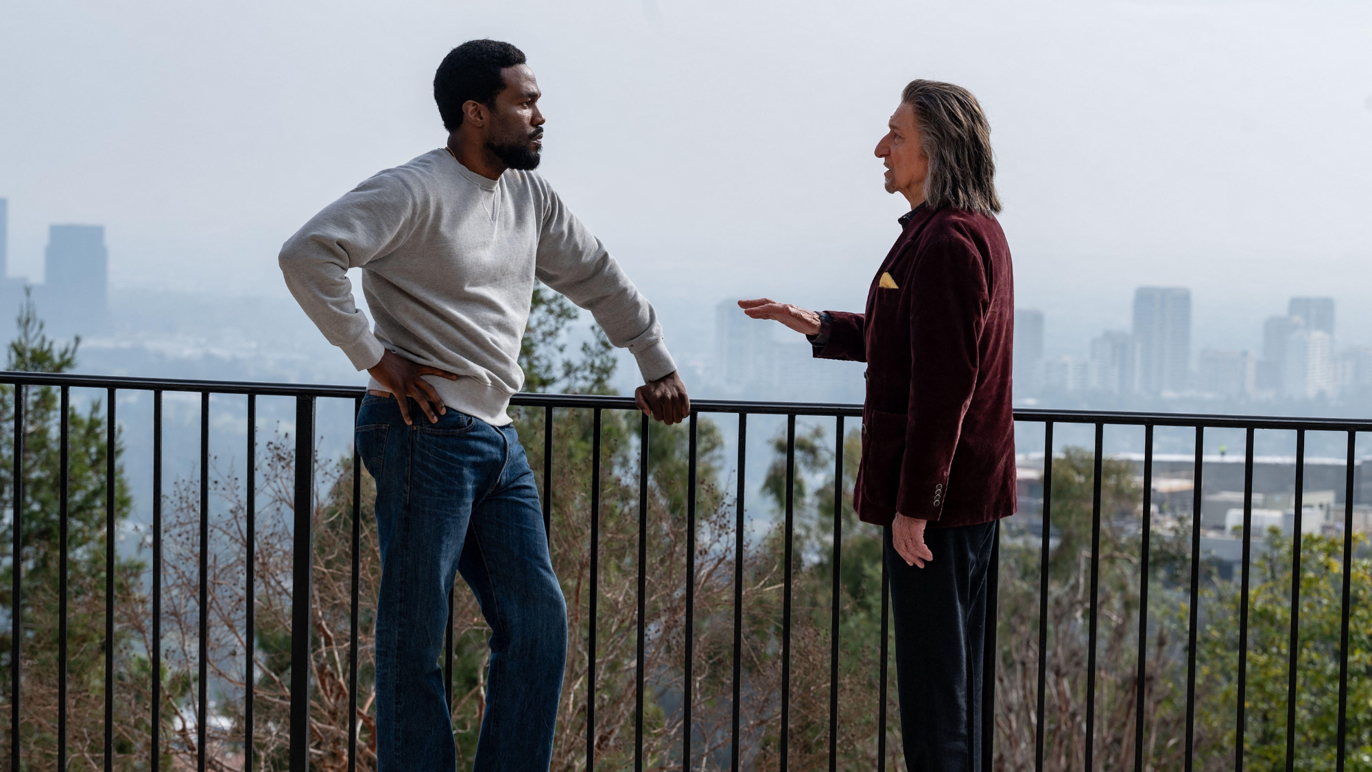 Yahya Abdul-Mateen II and Ben Kingsley in Wonder Man