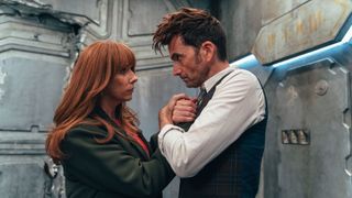 Catherine Tate as Donna Noble and David Tennant as The Doctor in the Doctor Who 60th Anniversay Specials, episode 2, Wild Blue Yonder