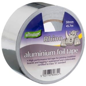 Wickes Self Adhesive Foil Tape - 50mm X 45m