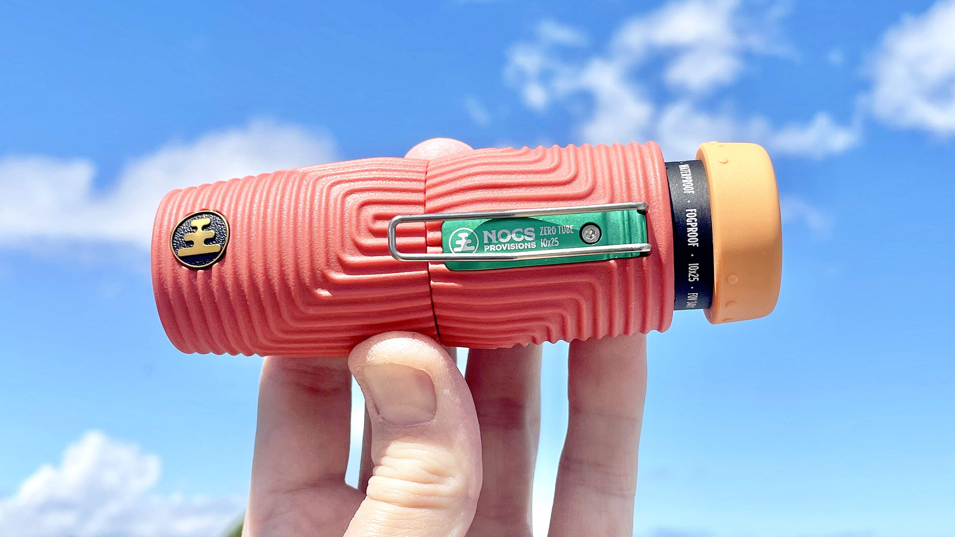 Nocs Tube Zero monocular in bright orange