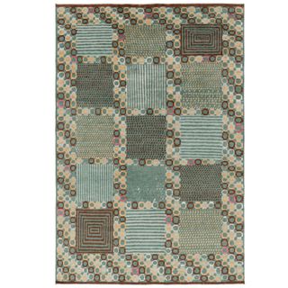 Green Contemporary Scandinavian Rug