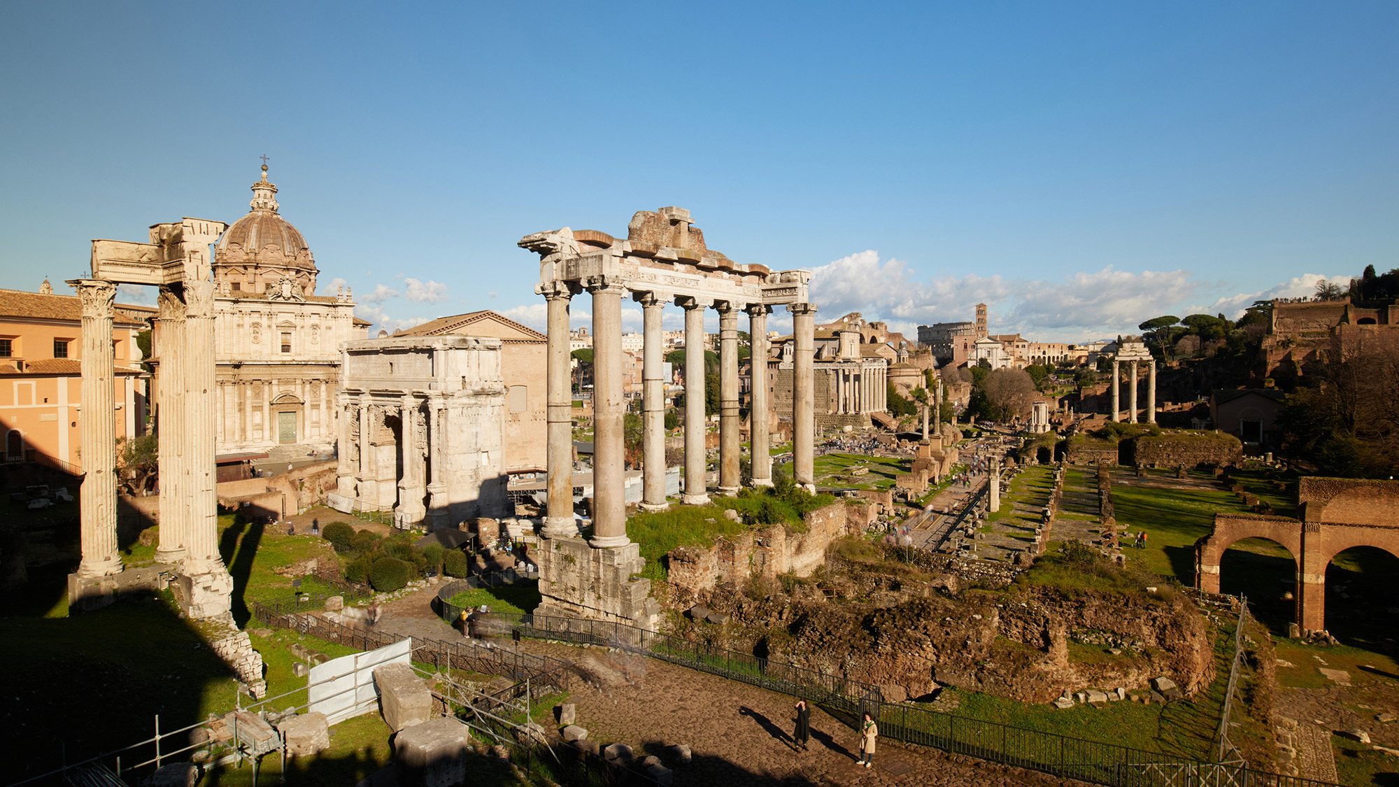 A series of ancient pillars