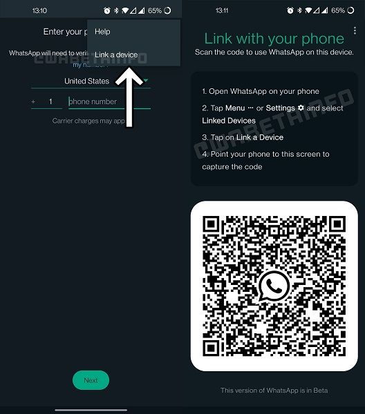 WhatsApp's latest beta introduces companion mode to link another smartphone.