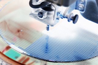 Stock image of a silicon wafer