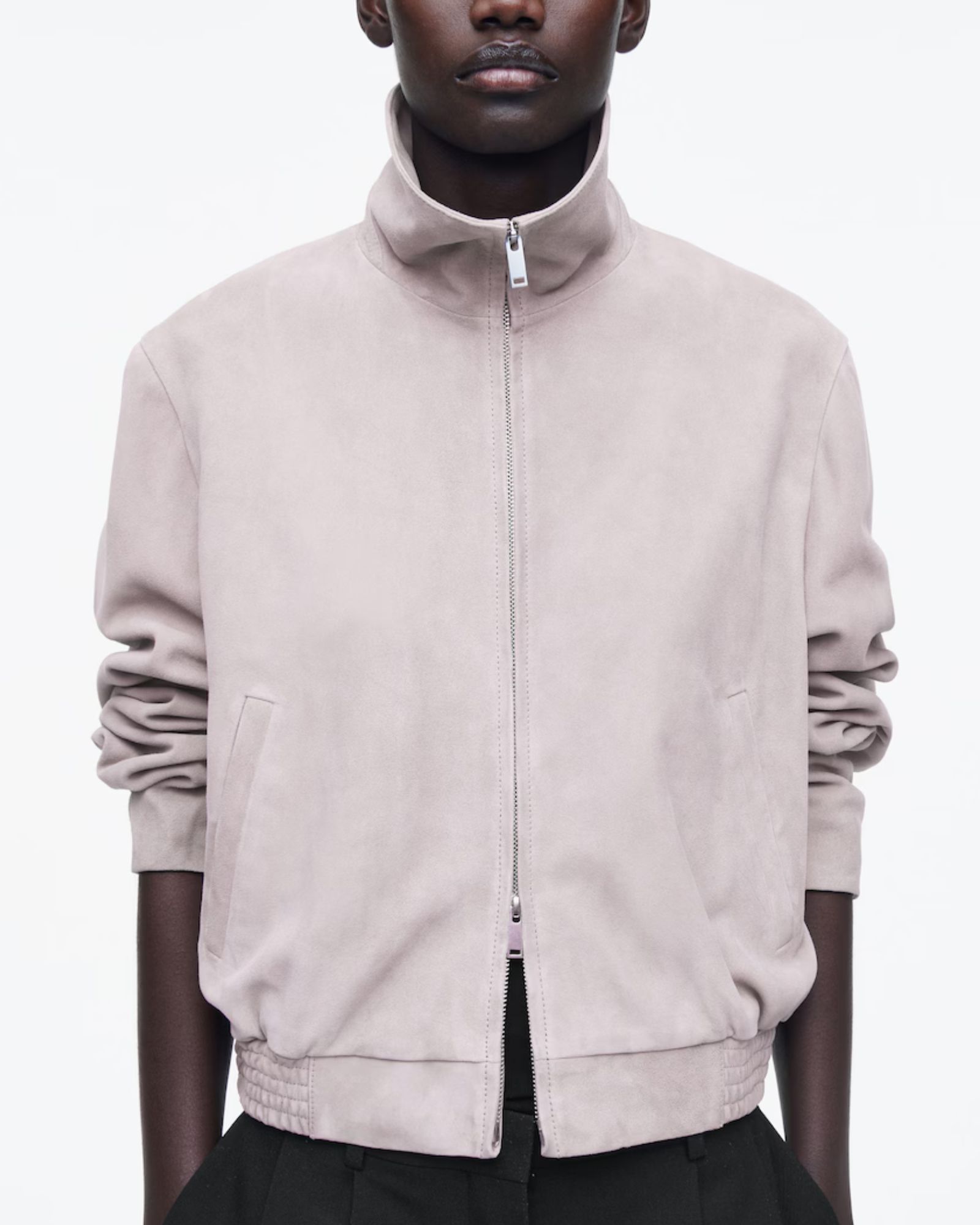 COS Suede Bomber Jacket