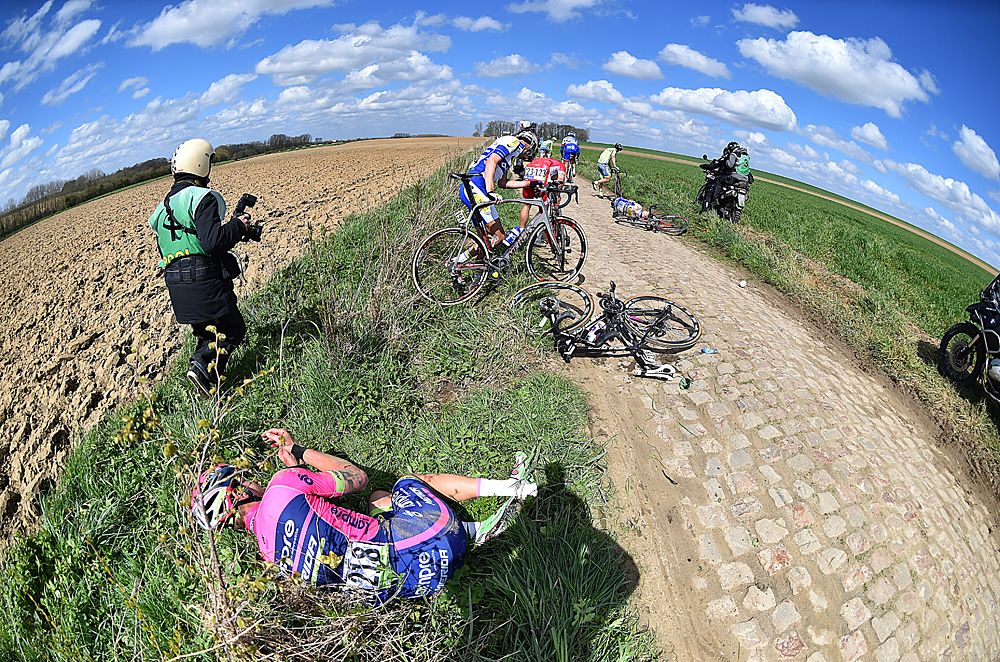 If one rider goes down, there can be nowhere to hide on the narrow secteurs