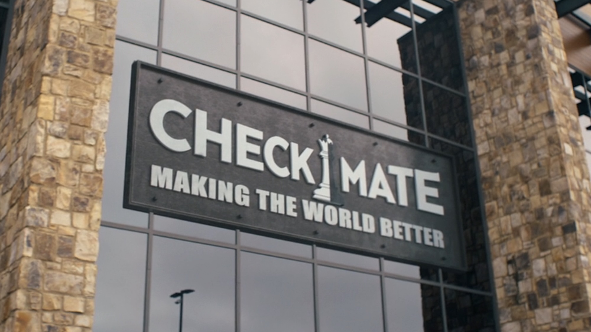 Checkmate sign outside window in Peacemaker Season 2 finale