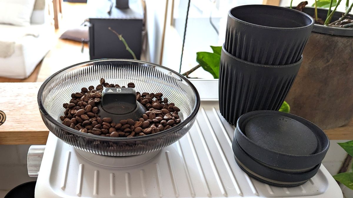 Breville Barista Touch coffee maker on kitchen counter