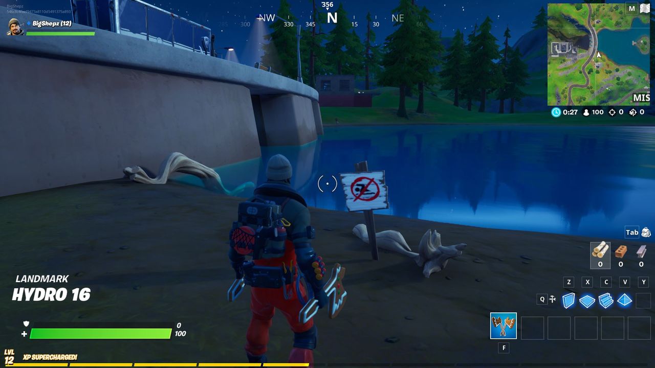 no swimming sign fortnite