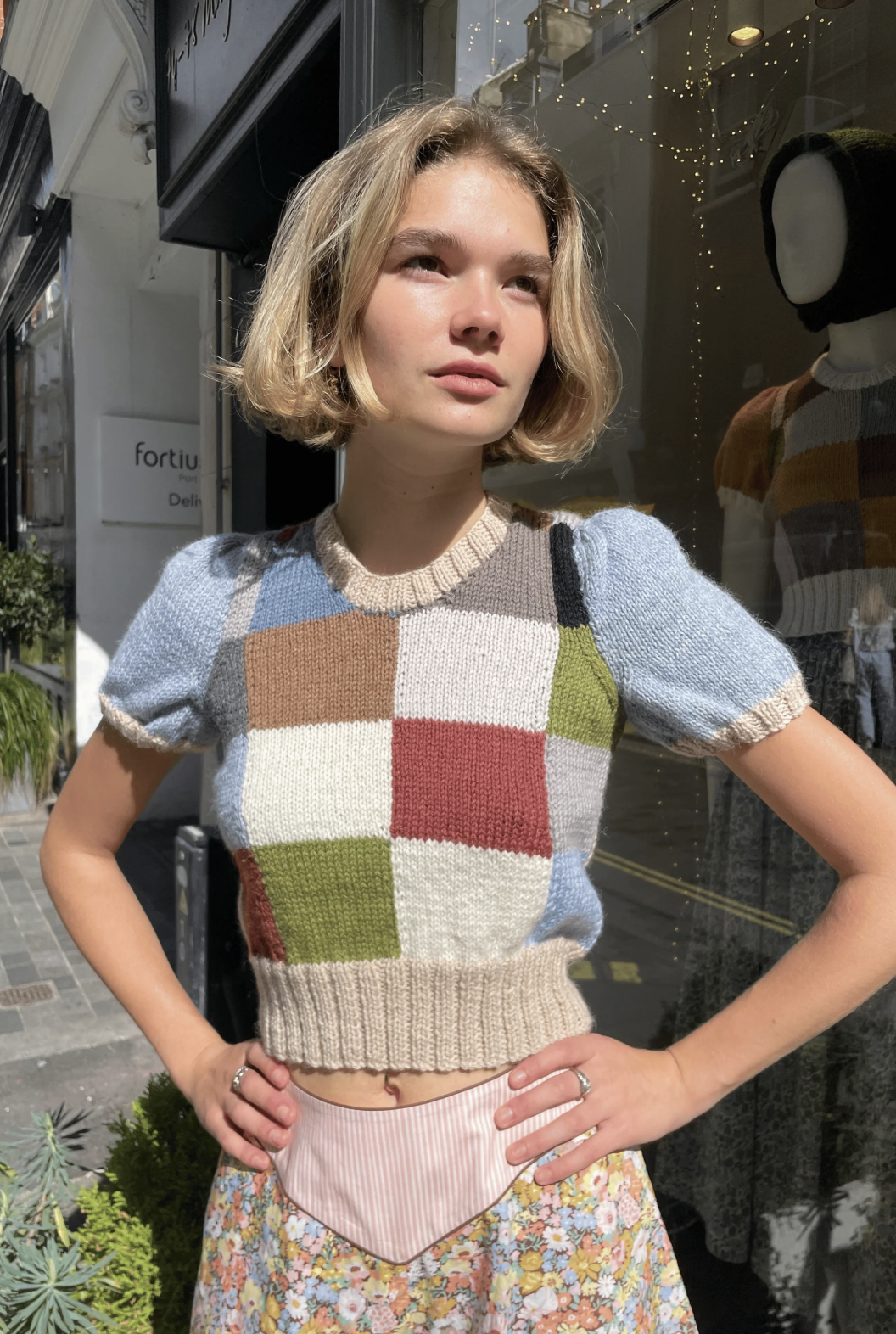O Pioneers, Pip Patchwork Knitted Tee