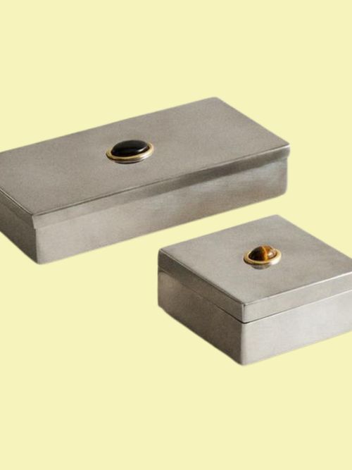 Metal Box With Stone
