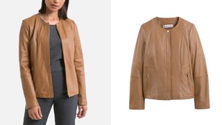 La Redoute Short Nappa Leather Jacket