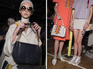 Model carrying a bag from Anya Hindmarch's collection
