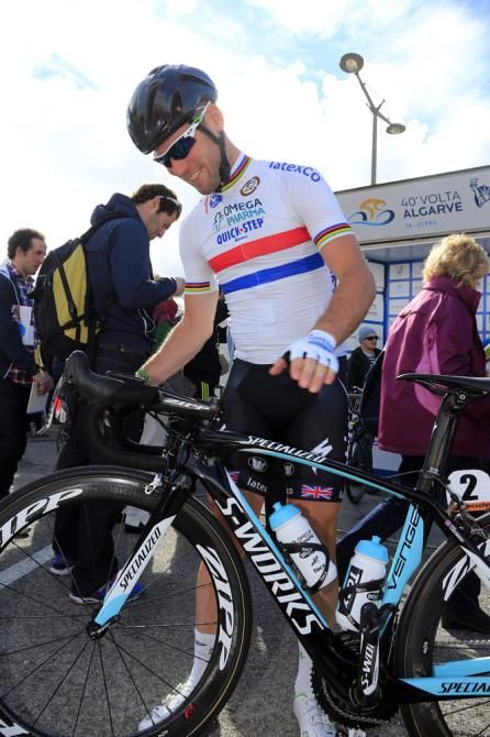 British champion Mark Cavendish (Omega Pharma-QuickStep) in good spirits prior to stage 2 at Volta ao Algarve