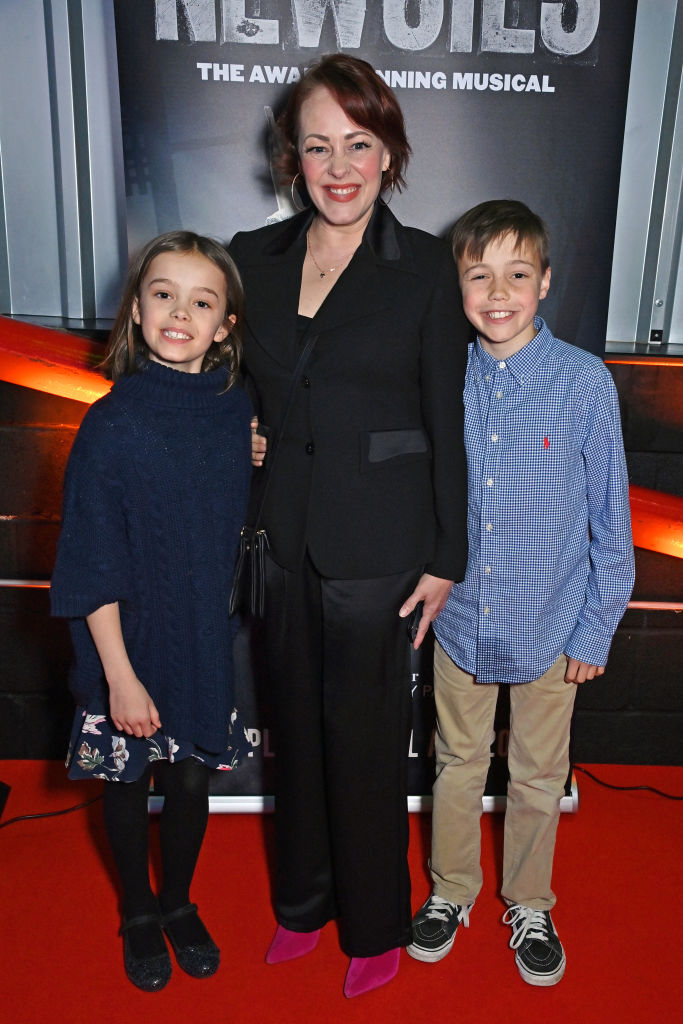 Sarah Cawood and her children