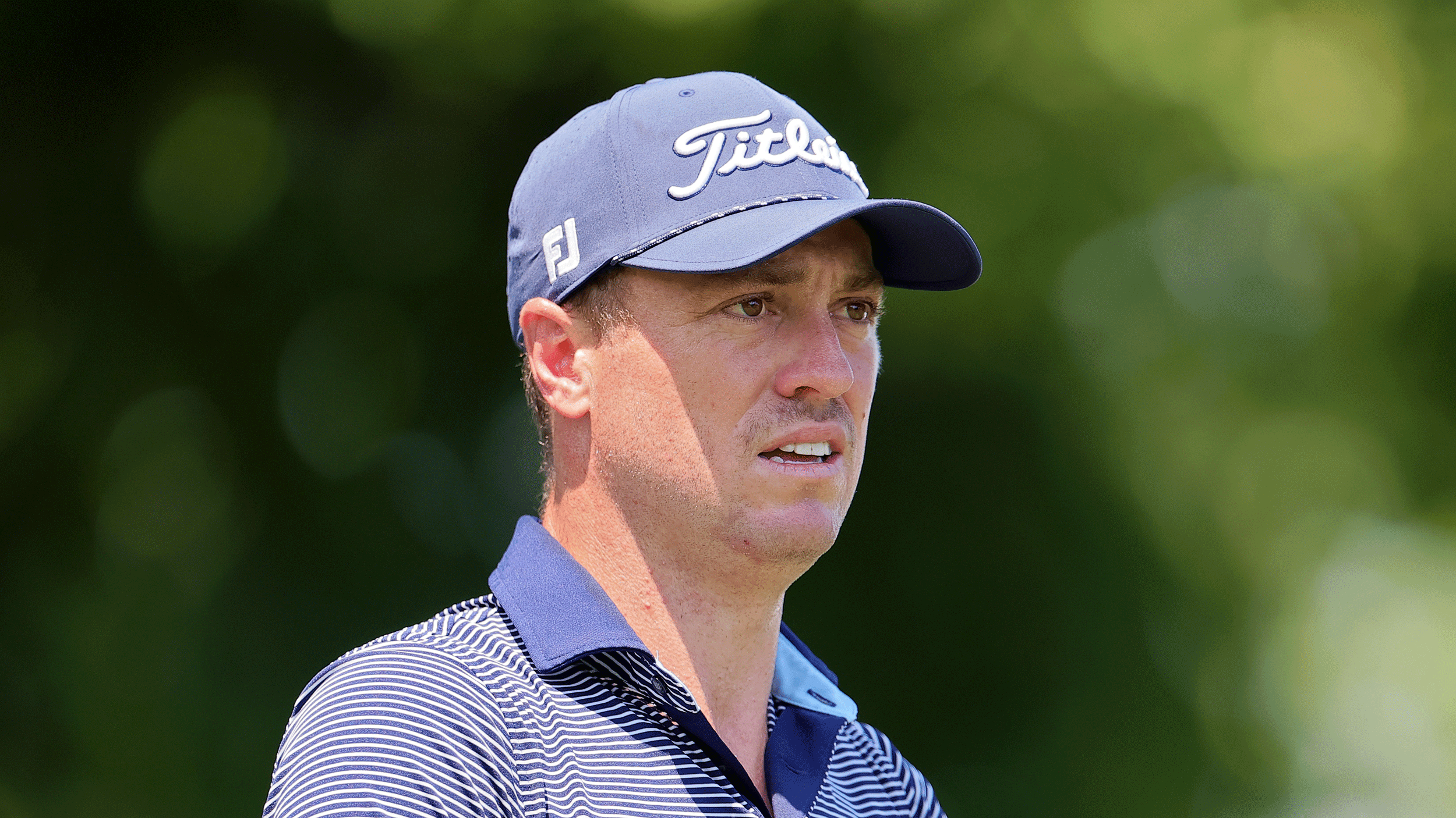 Justin Thomas looks on during the 2026 BMW Championship second round