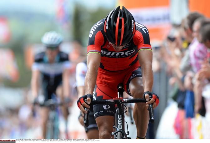 Philippe Gilbert was caught out on the Mur de Huy but came in tenth