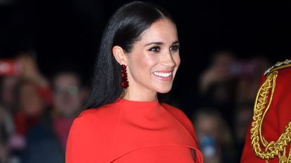 london, england march 07 meghan, duchess of sussex accompanied by prince harry, duke of sussex attends the mountbatten festival of music at royal albert hall on march 07, 2020 in london, england photo by karwai tangwireimage