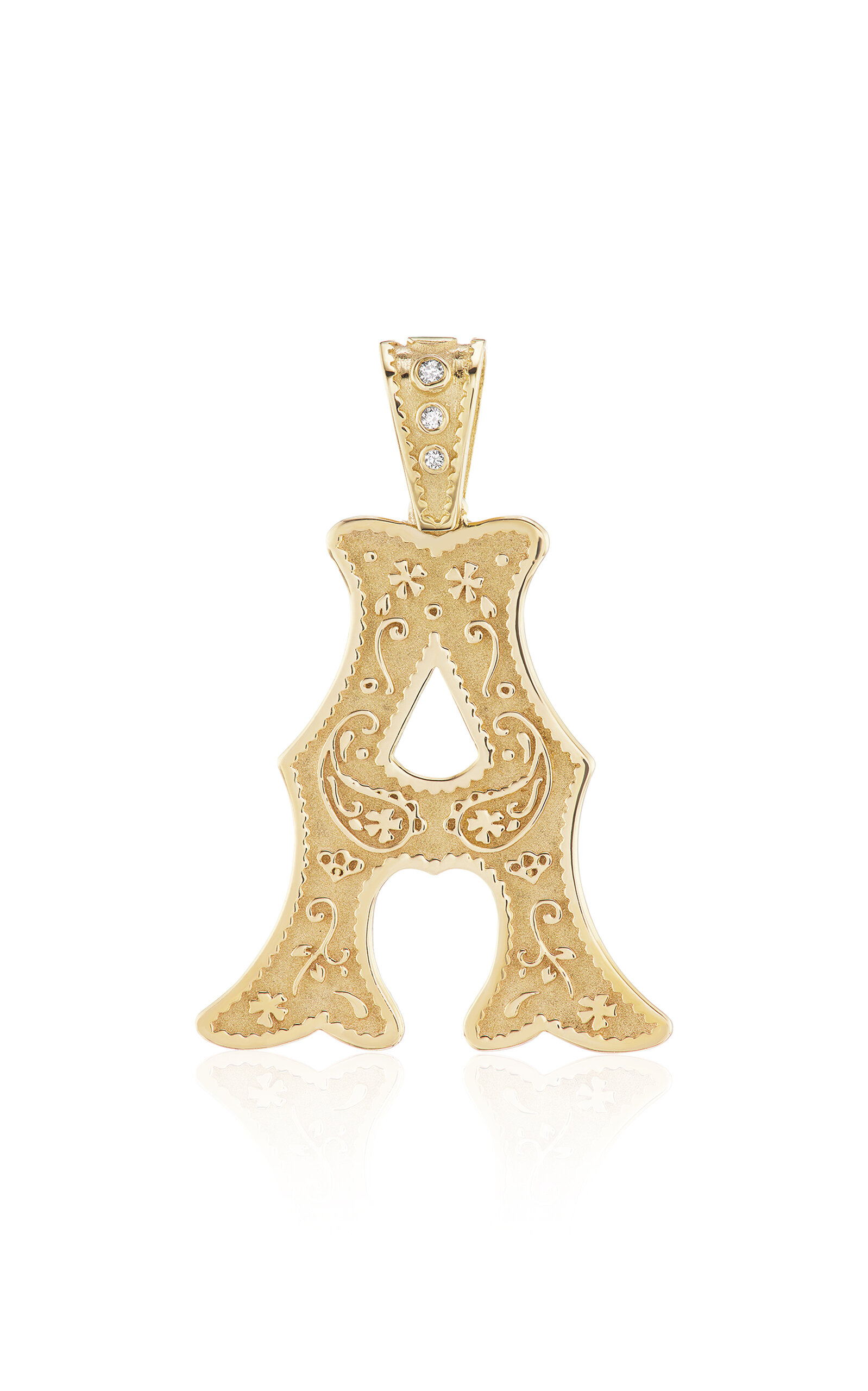 14k Yellow Gold Small Southwestern Letter Charm